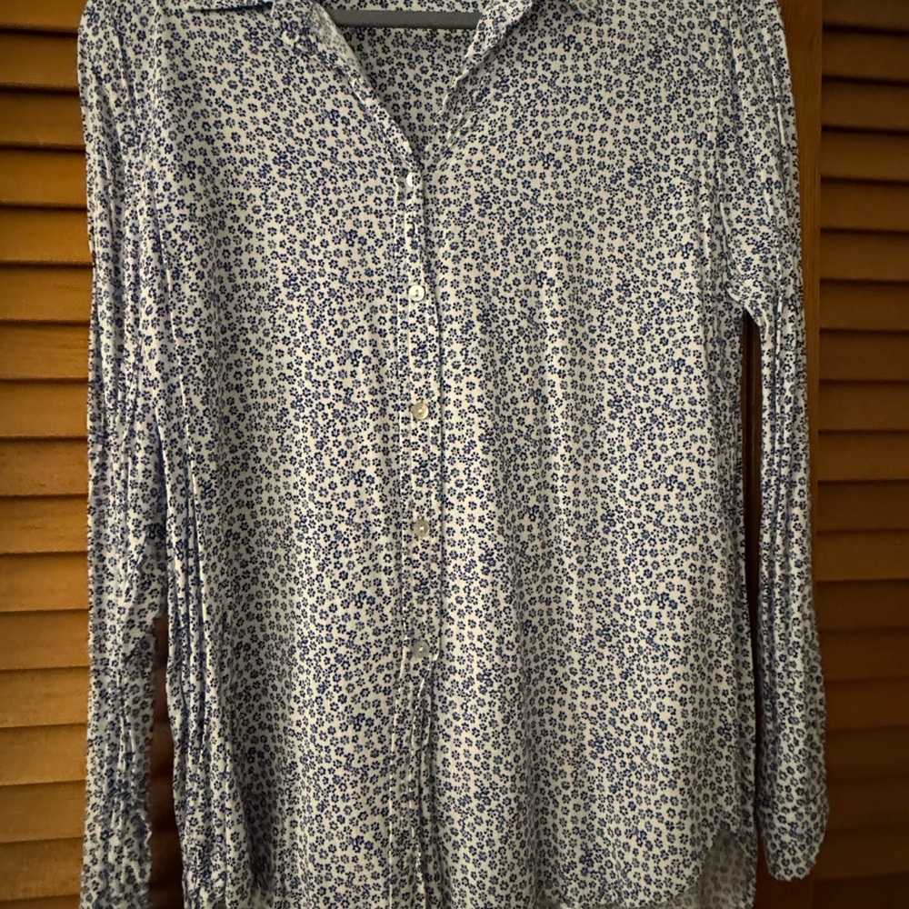 Jane and Delancey Blue Button Down Shirt